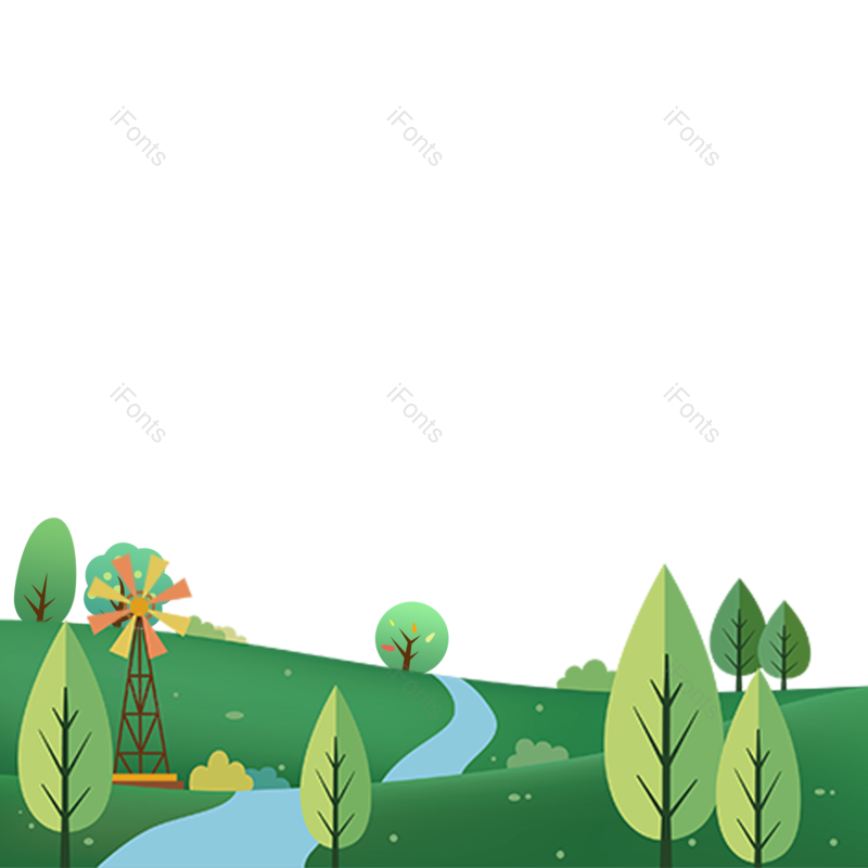 插画图片,草坪元素,春季PNG,绿植免抠素材